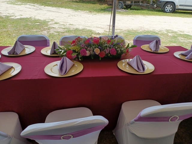 Sunset Linen and Decor event setup in Southwest Florida