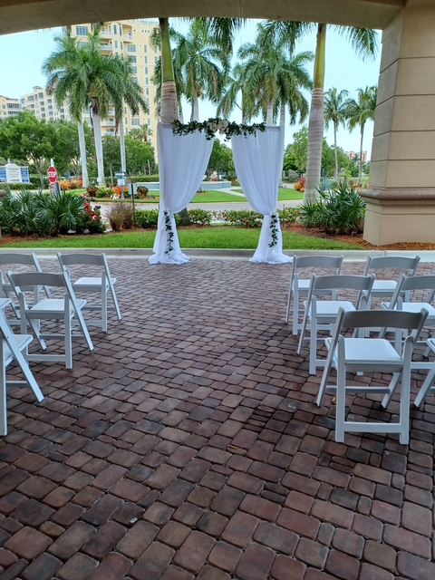 Sunset Linen and Decor event setup in Southwest Florida