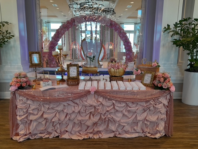 Sunset Linen and Decor event setup in Southwest Florida