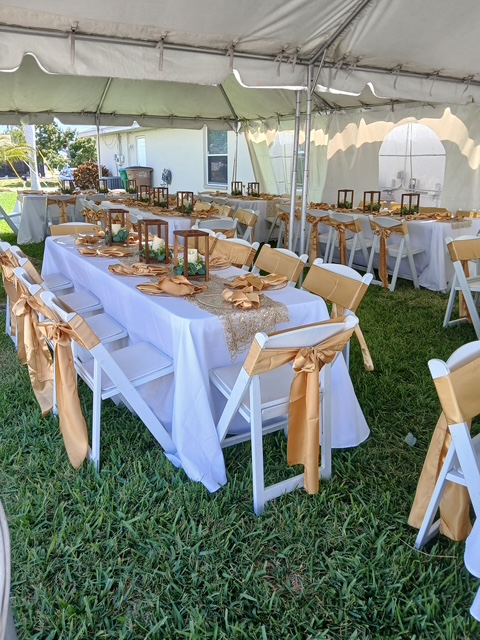Sunset Linen and Decor event setup in Southwest Florida