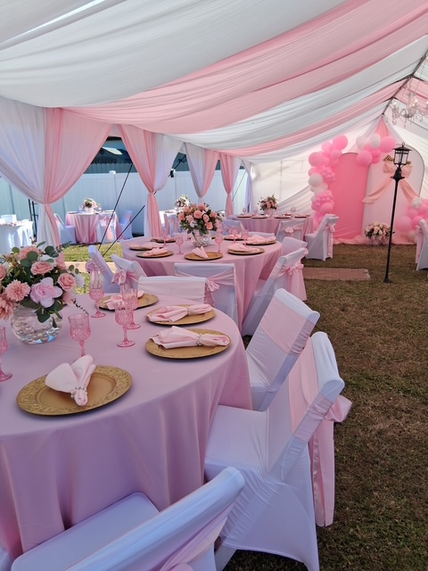 Sunset Linen and Decor event setup in Southwest Florida