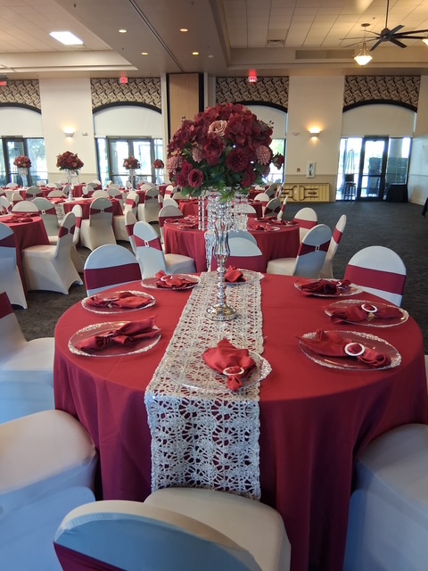 Sunset Linen and Decor event setup in Southwest Florida