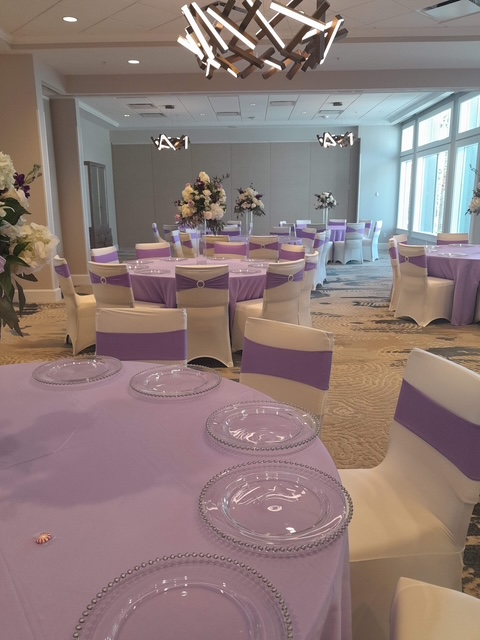 Sunset Linen and Decor event setup in Southwest Florida