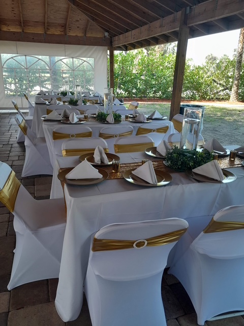 Sunset Linen and Decor event setup in Southwest Florida